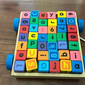 Mellissa and Doug letters on wheel cart
